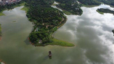 广东东莞：航拍清溪镇契爷石水库