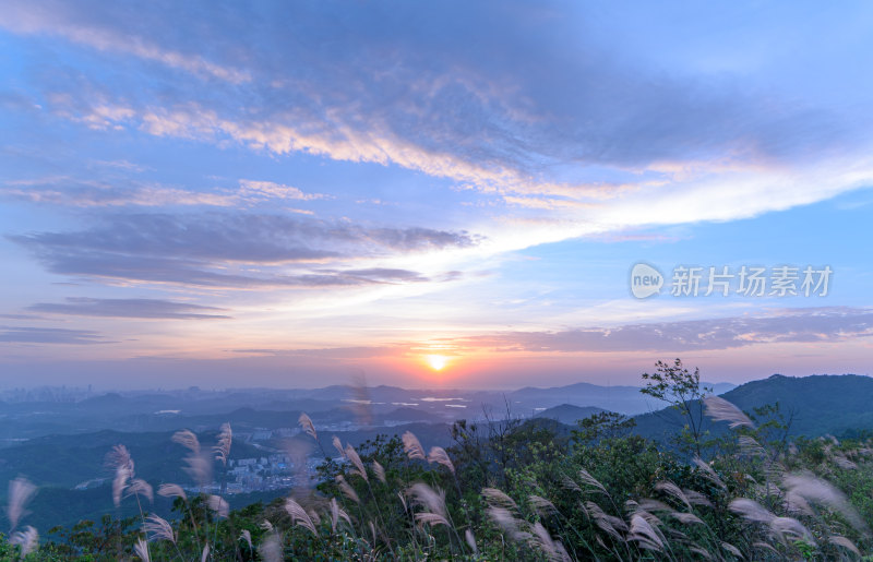 深圳羊台山阳台山森林公园夕阳落日晚霞