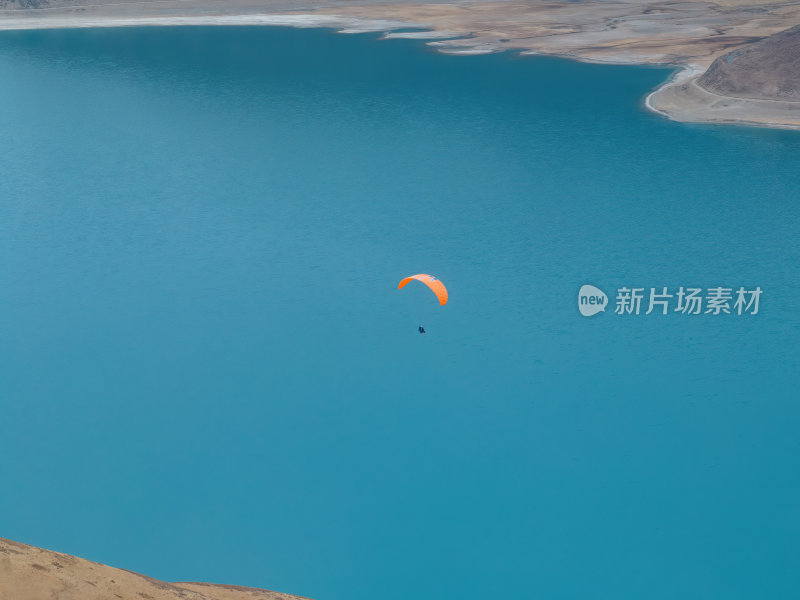 西藏山南羊卓雍措圣湖神湖蓝色高空航拍