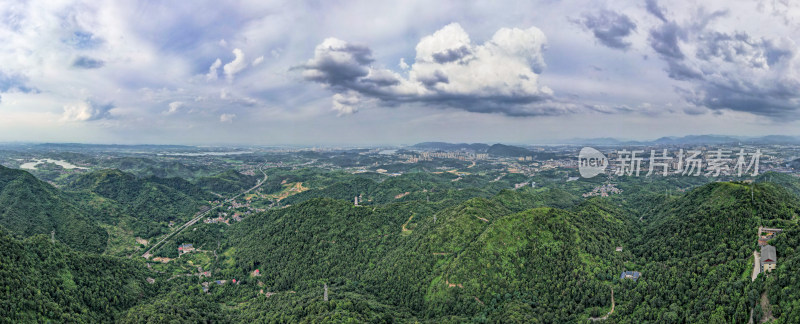 祖国青山绿色壮丽河山航拍全景图