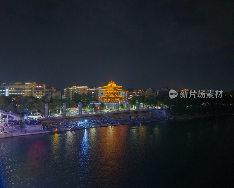 广西桂林逍遥楼夜景