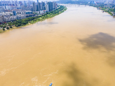 湖南株洲城市建设航拍摄影图