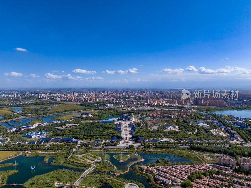 甘肃张掖芦水湾旅游度假区航拍图