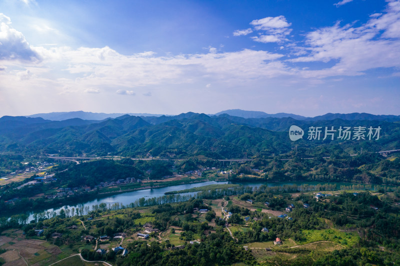 祖国大好河山丘陵山川航拍摄影图