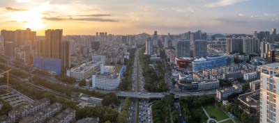 深圳宝安区城市航拍