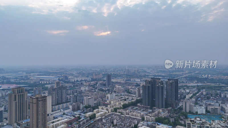 四川德阳大景德阳城市风光航拍