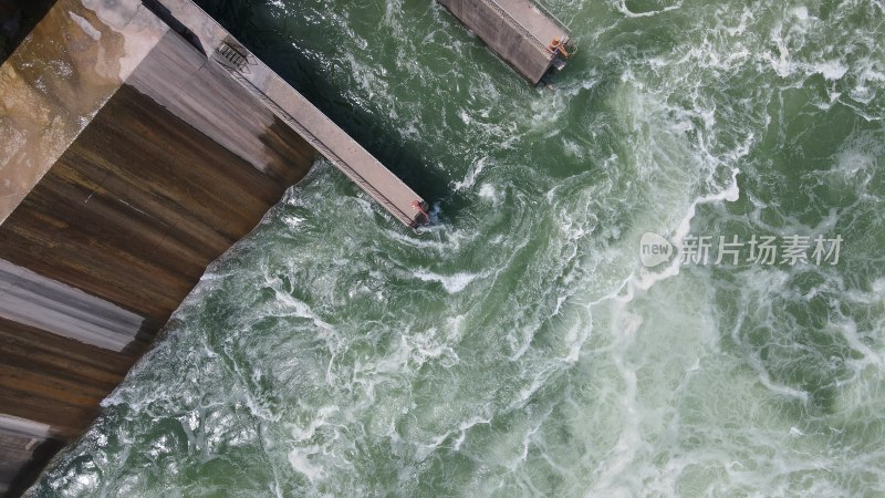 小浪底水库·水利工程·水利·大坝·水流·航拍