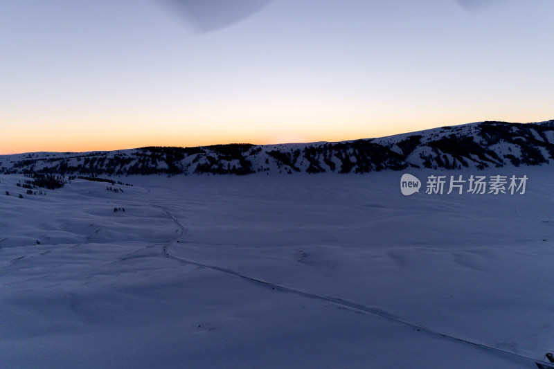 新疆冬季雪景航拍