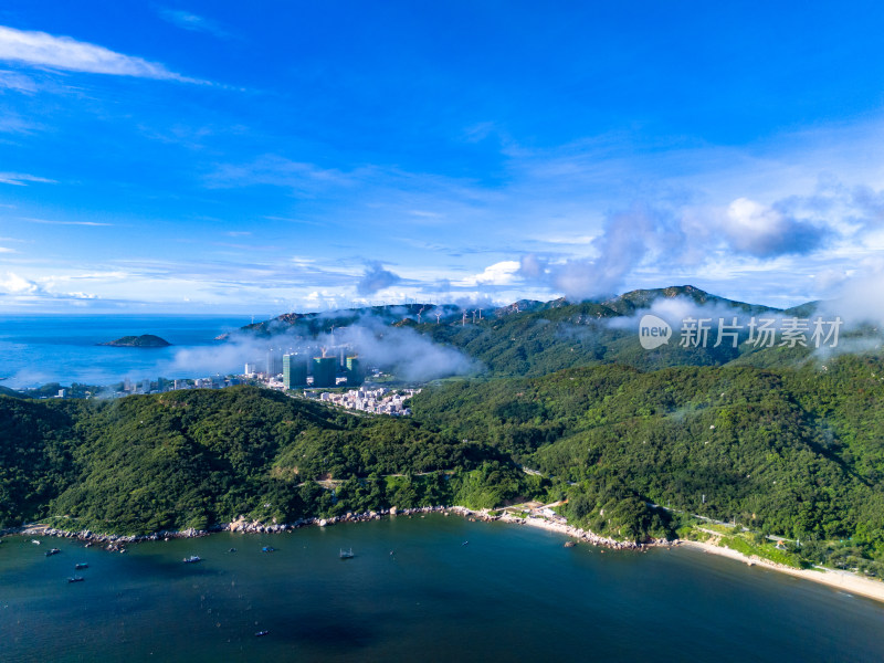 大海岛屿南澳岛云海航拍图