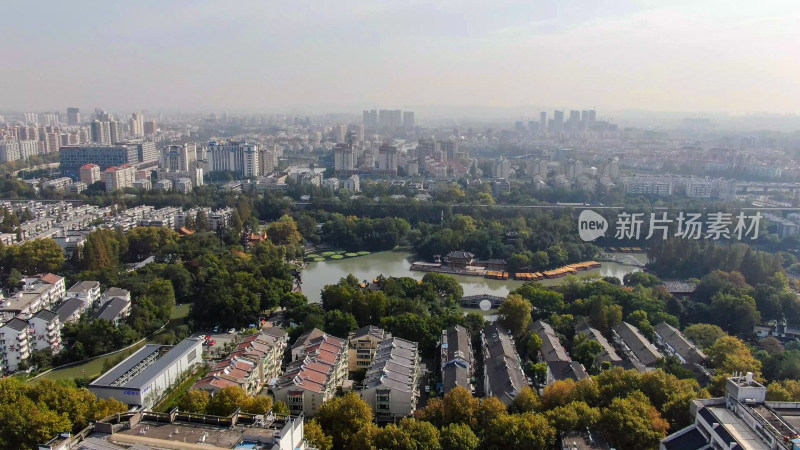 江苏南京城市风光高楼建筑航拍