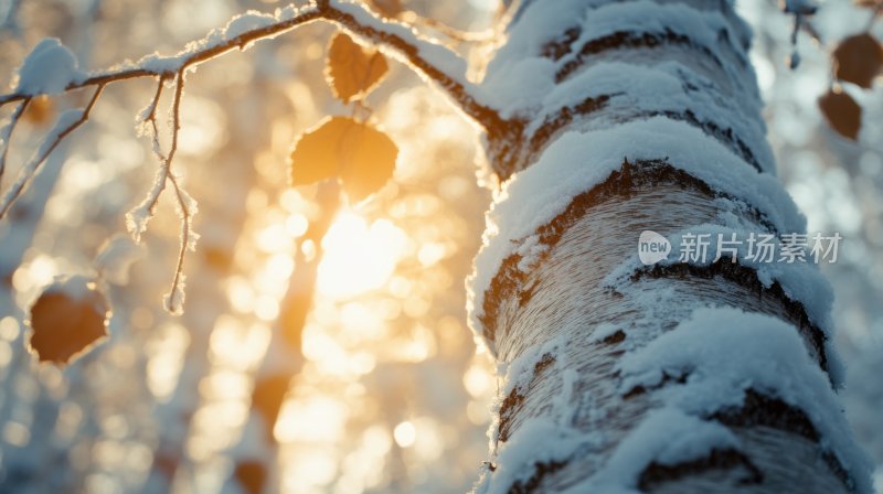 冬天树林冬季风景冬日雪景风光