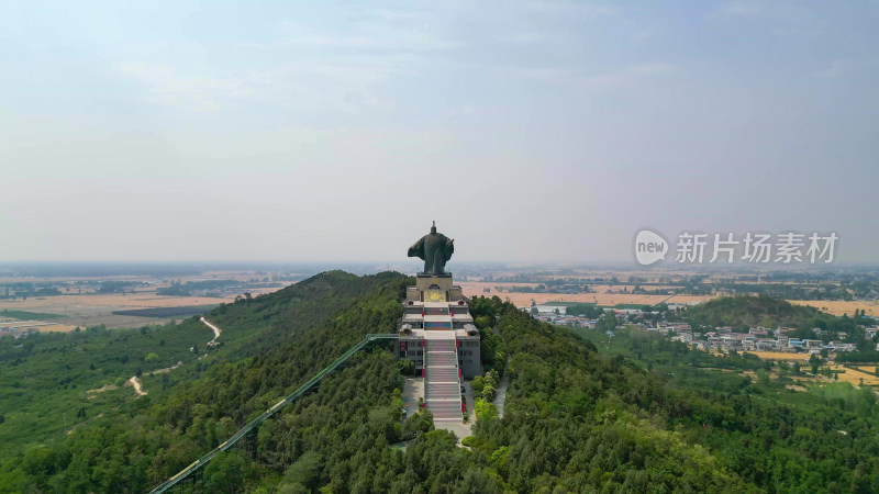 航拍河南商丘大汉雄风景区