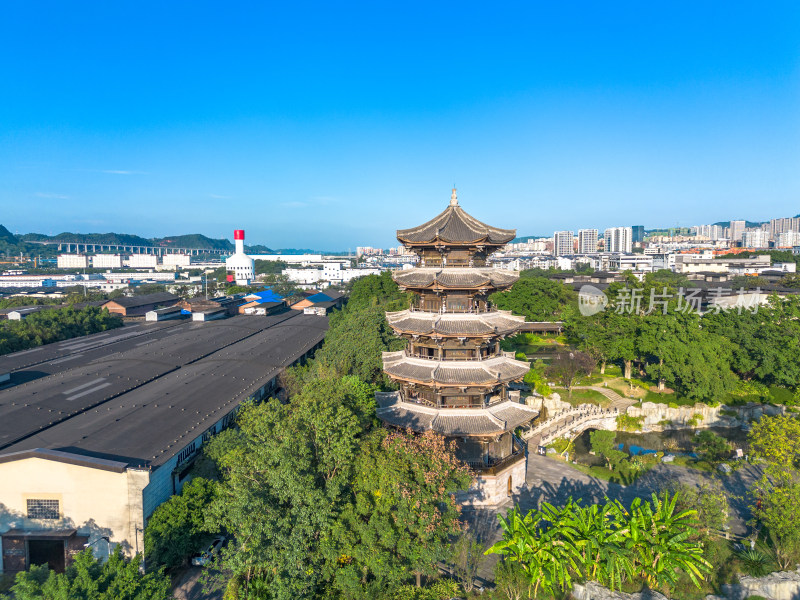 四川宜宾五粮液旅游景区航拍