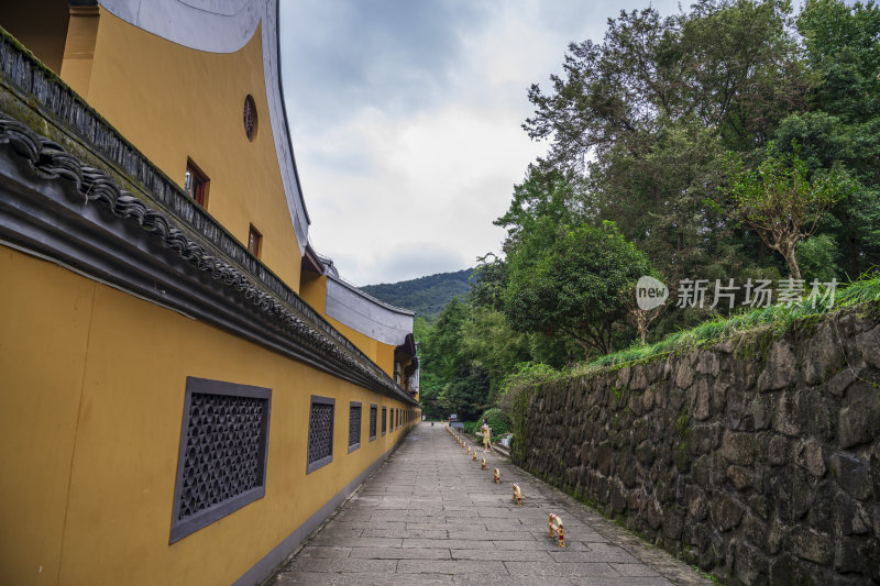 杭州西湖三天竺法镜寺古建筑风景