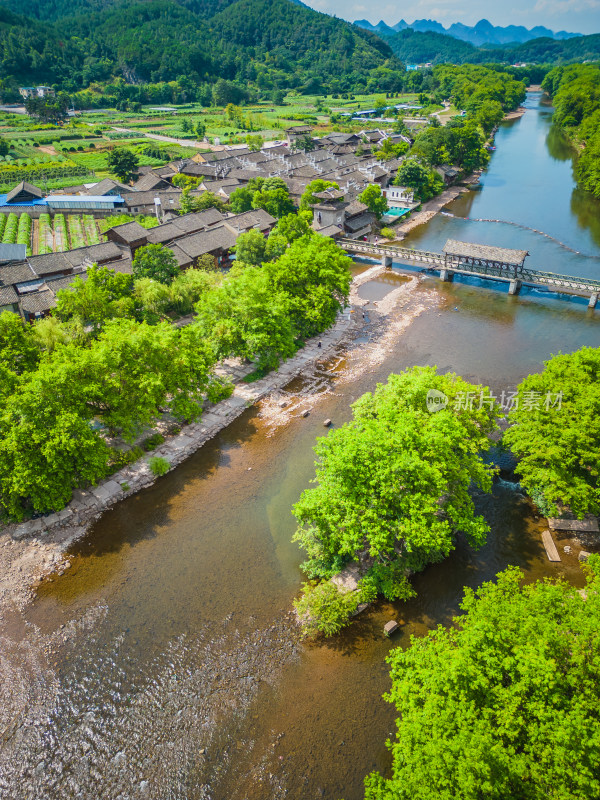 桂林自然风光4A景区东漓古村