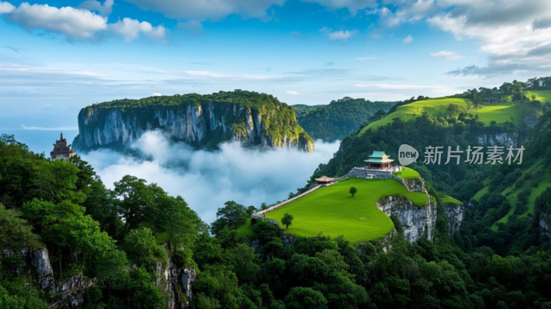 山间湖泊自然绝美风景