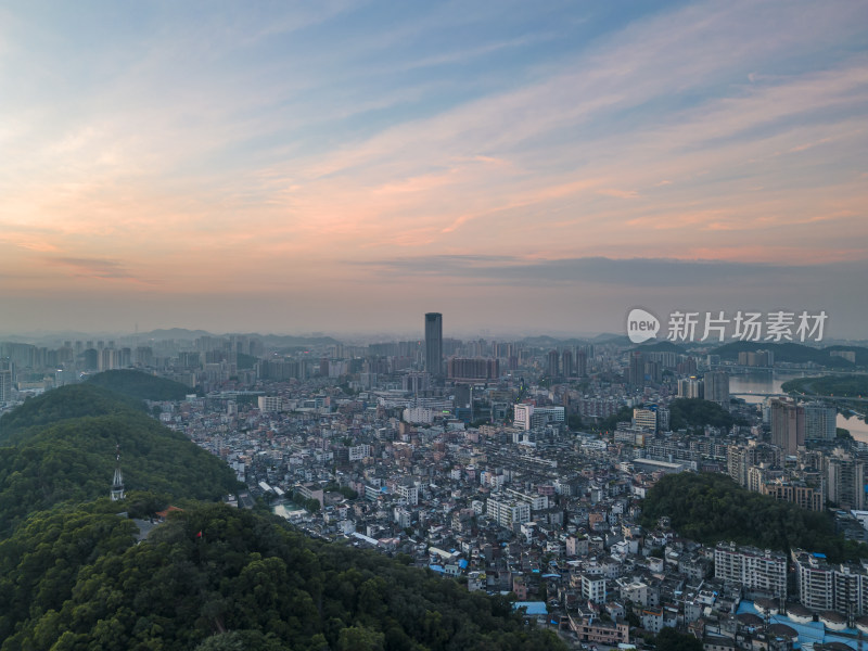 东莞虎门大厦城市日出风光