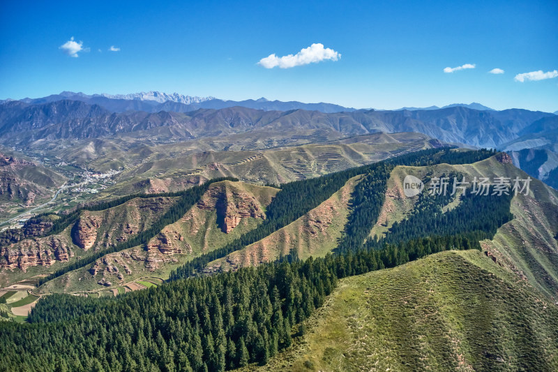 西北荒漠丘陵地表景观