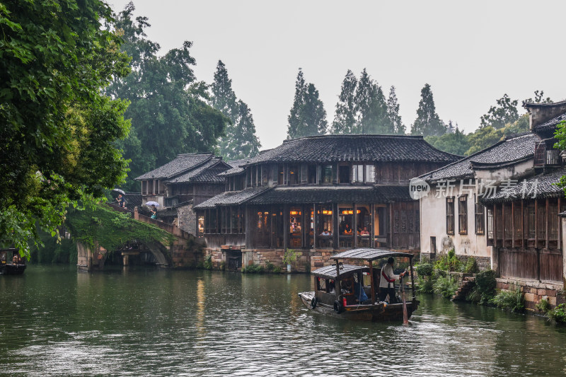 梅雨季的乌镇西栅美景