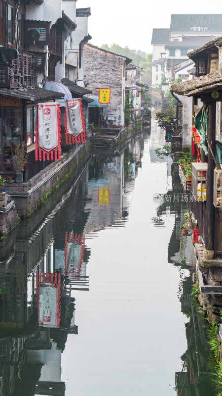 绍兴仓桥直街江南水乡风景