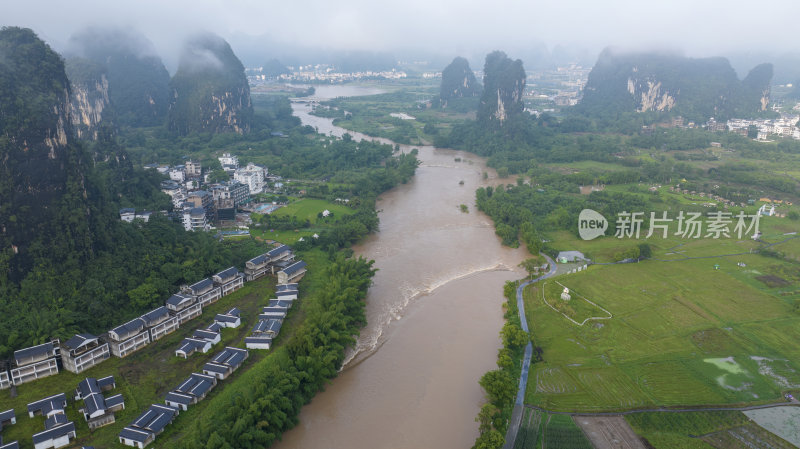 广西桂林阳朔洪灾