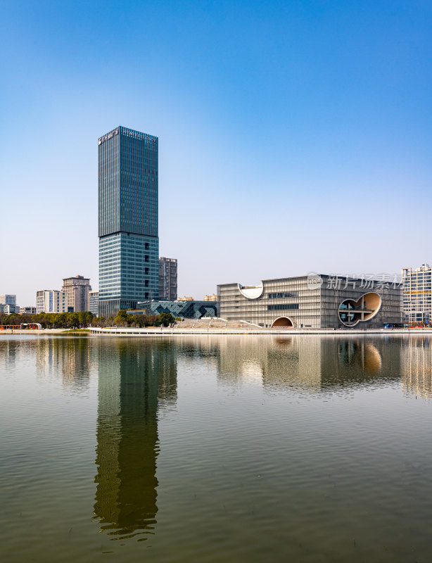 上海嘉定远香湖嘉定图书馆景点景观