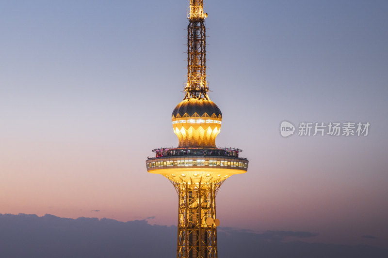 哈尔滨夜景地标性建筑龙塔