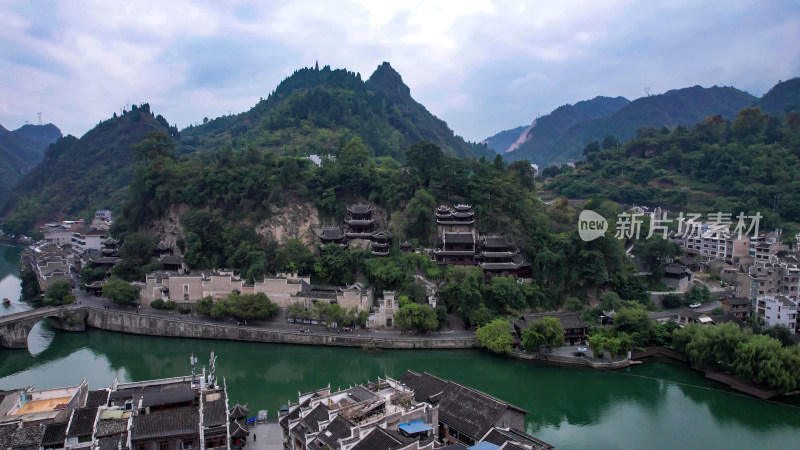 贵州黔东南镇远古镇5A景区航拍