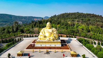 云南弥勒锦屏山景区航拍