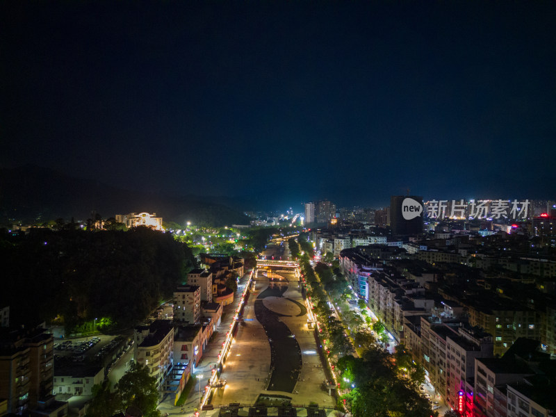 广东云浮城市夜景