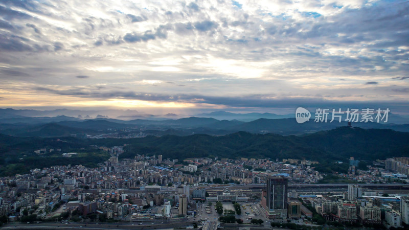 广东韶关城市建设航拍图