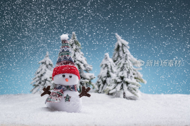 雪中的雪人