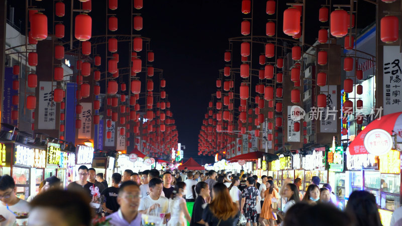 河南洛阳十字街夜市