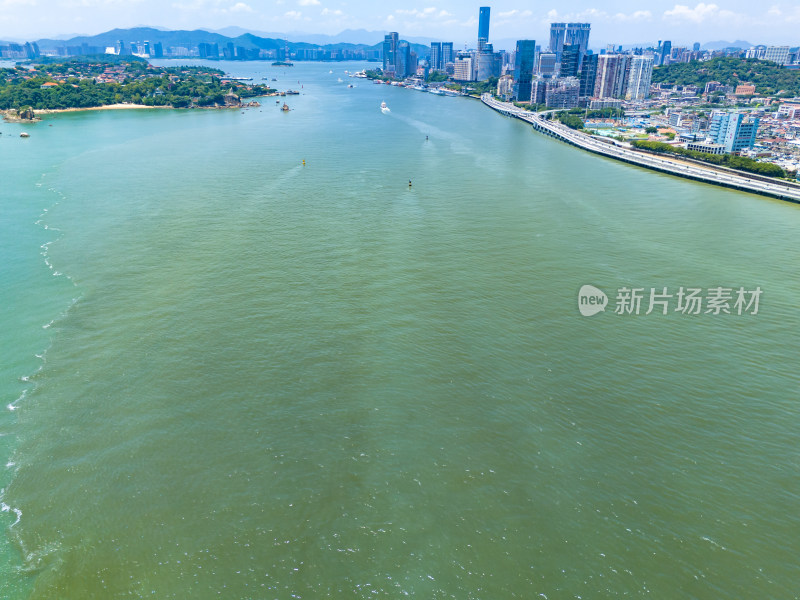 福建厦门大海风光航拍图