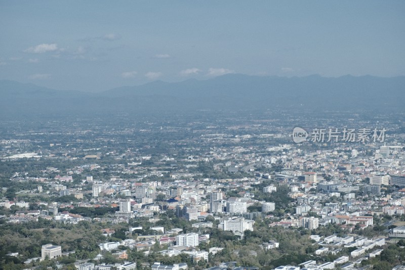 清迈城市全景俯瞰图