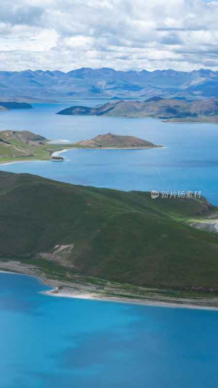 西藏山南羊卓雍措高空航拍