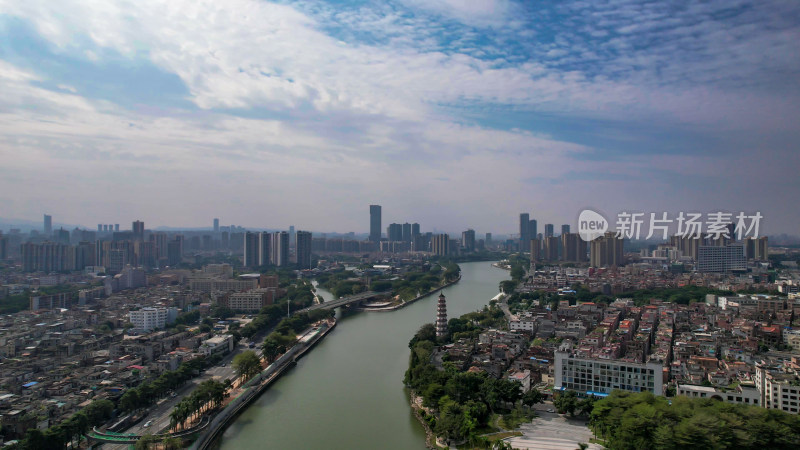 广东东莞城市建设城市大景航拍图