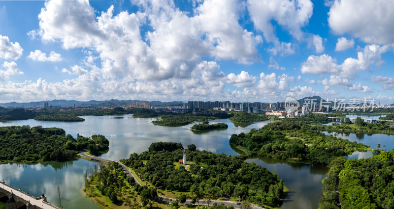 东莞松山湖景区航拍