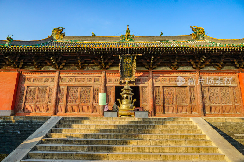 山西省朔州市4A景区崇福寺大殿弥陀殿