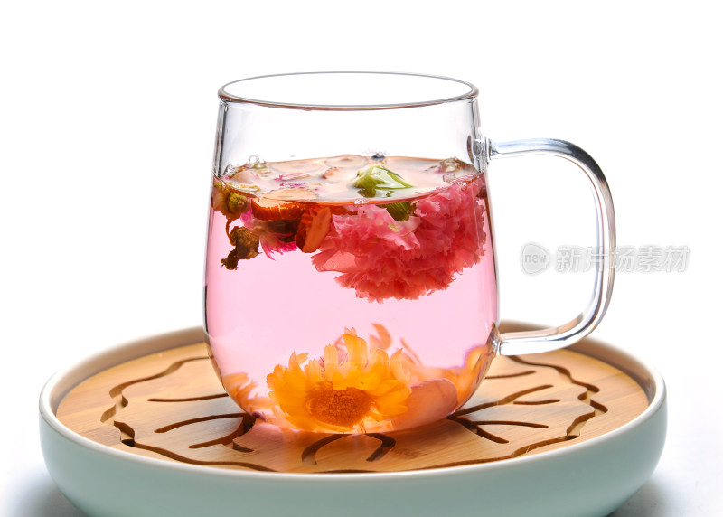 玻璃杯花果茶养生茶