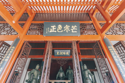 中国广西柳州柳侯祠-人物雕像