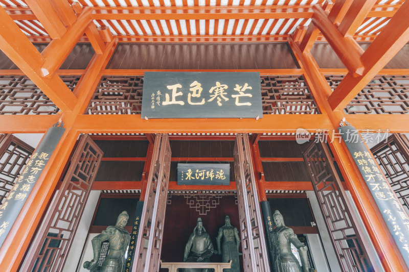 中国广西柳州柳侯祠-人物雕像
