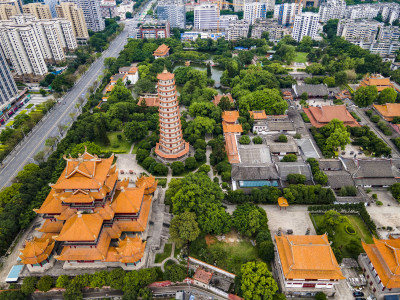 福建福州城市风光建设航拍摄影图