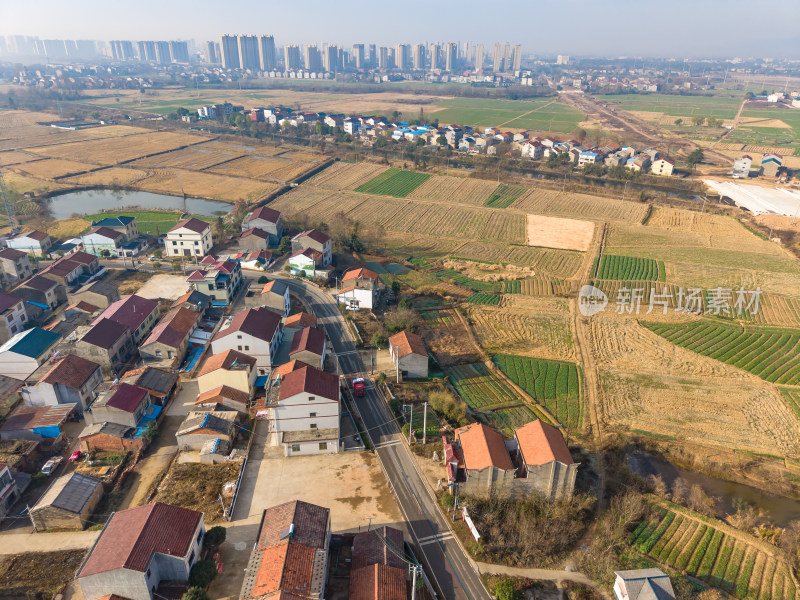 乡村田园航拍全景