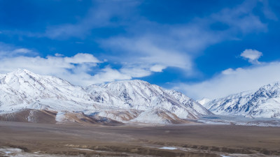 新疆帕米尔高原雪山航拍