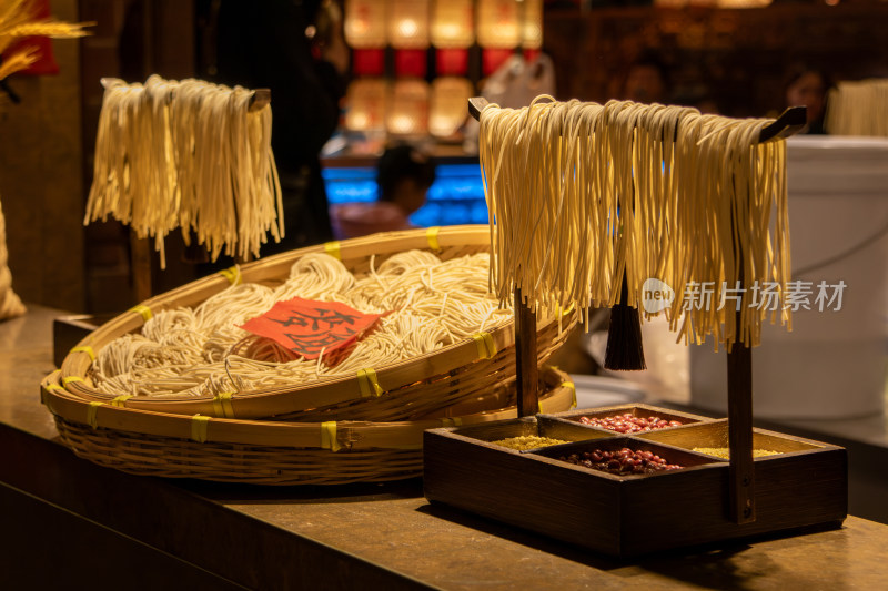 特色面食店面条杂粮展示