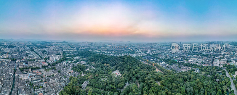 浙江绍兴城市全景图