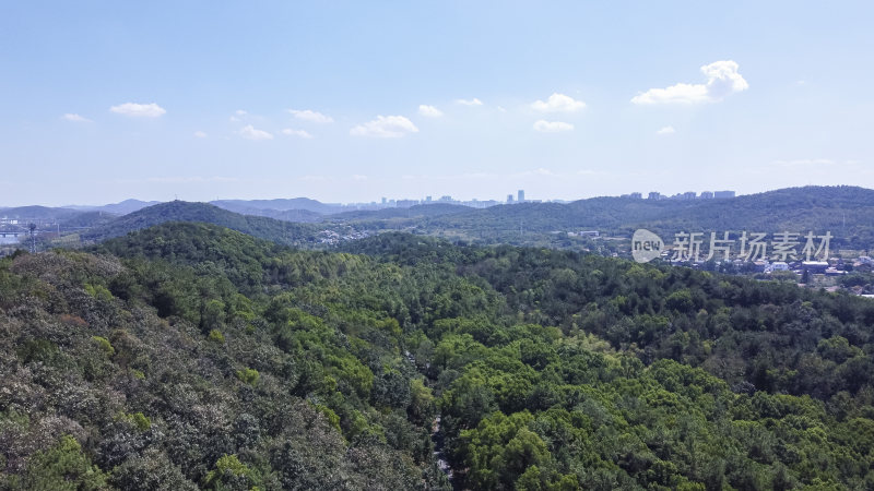 武汉洪山区吹笛景区航拍