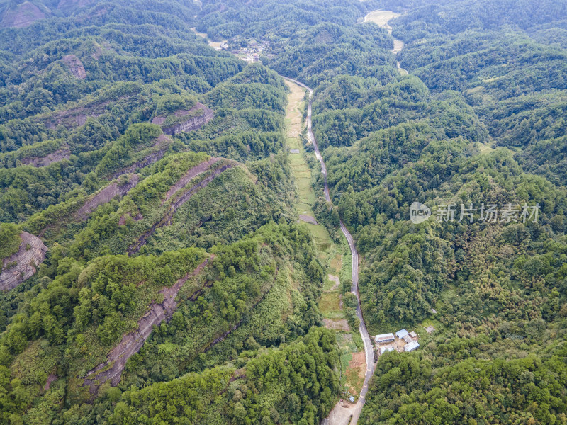 湖南怀化万佛山丹霞地貌航拍摄影图