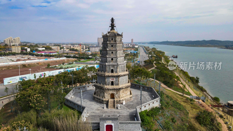 湖南衡阳来雁塔历史文化古建筑航拍